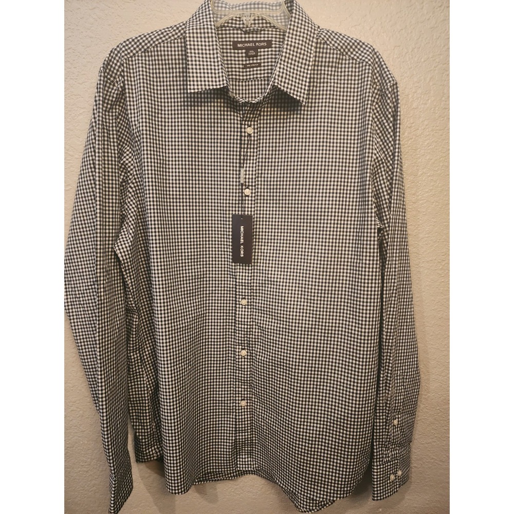 Michael Kors NWT Men's Dress Shirt, Size XXL, Plaid